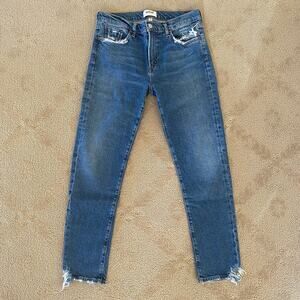 $250 29 AGOLDE Lost Angeles Toni Denim Jeans Organic Cotton Light Distressing